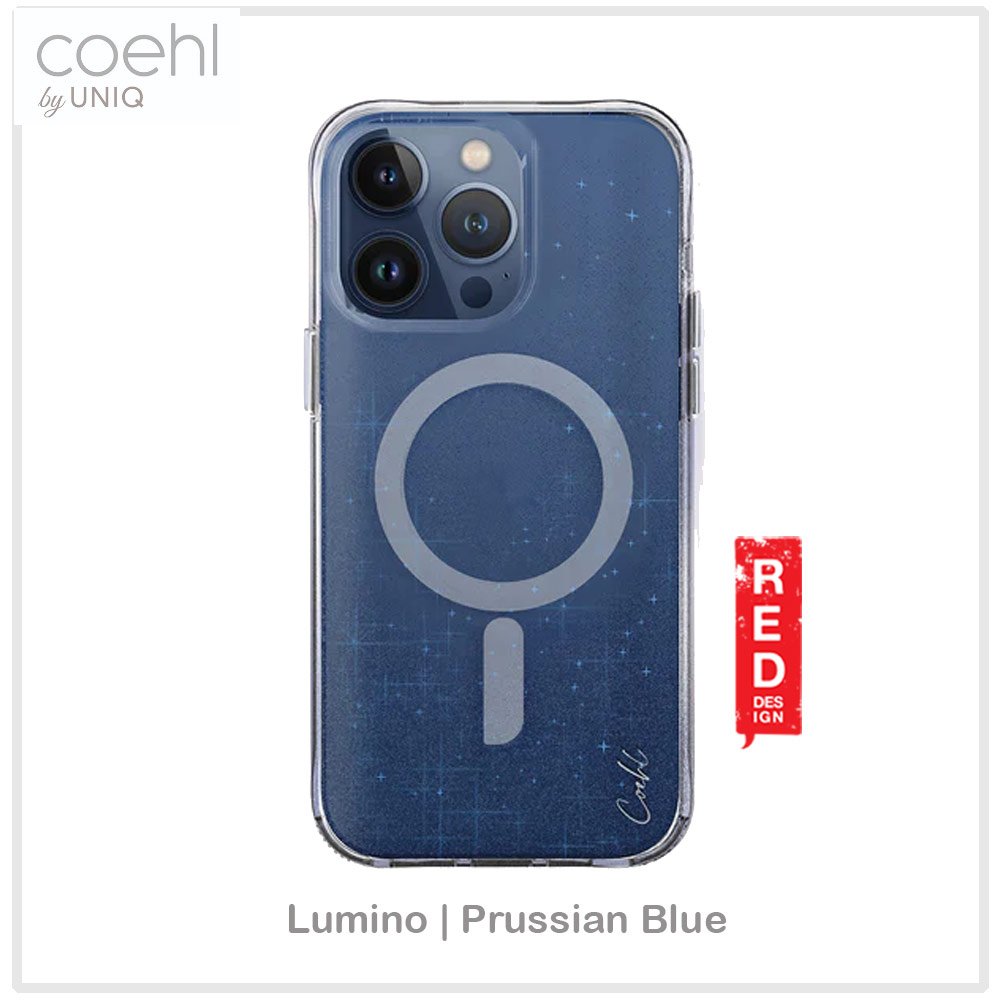 Picture of Apple iPhone 15 Pro Max 6.7  | Coehl by Uniq Design for Modern Women Girl Lady Magnetic Charging Compatible for iPhone 15 Pro Max 6.7 (Sparkling Prussian  Blue)