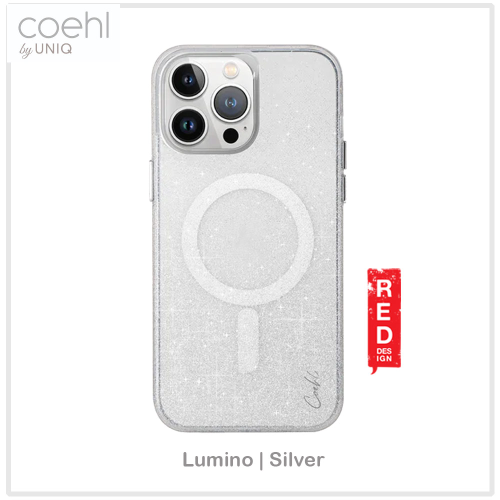 Picture of Apple iPhone 15 Pro Max 6.7  | Coehl by Uniq Design for Modern Women Girl Lady Magnetic Charging Compatible for iPhone 15 Pro Max 6.7 (Sparkling Silver)