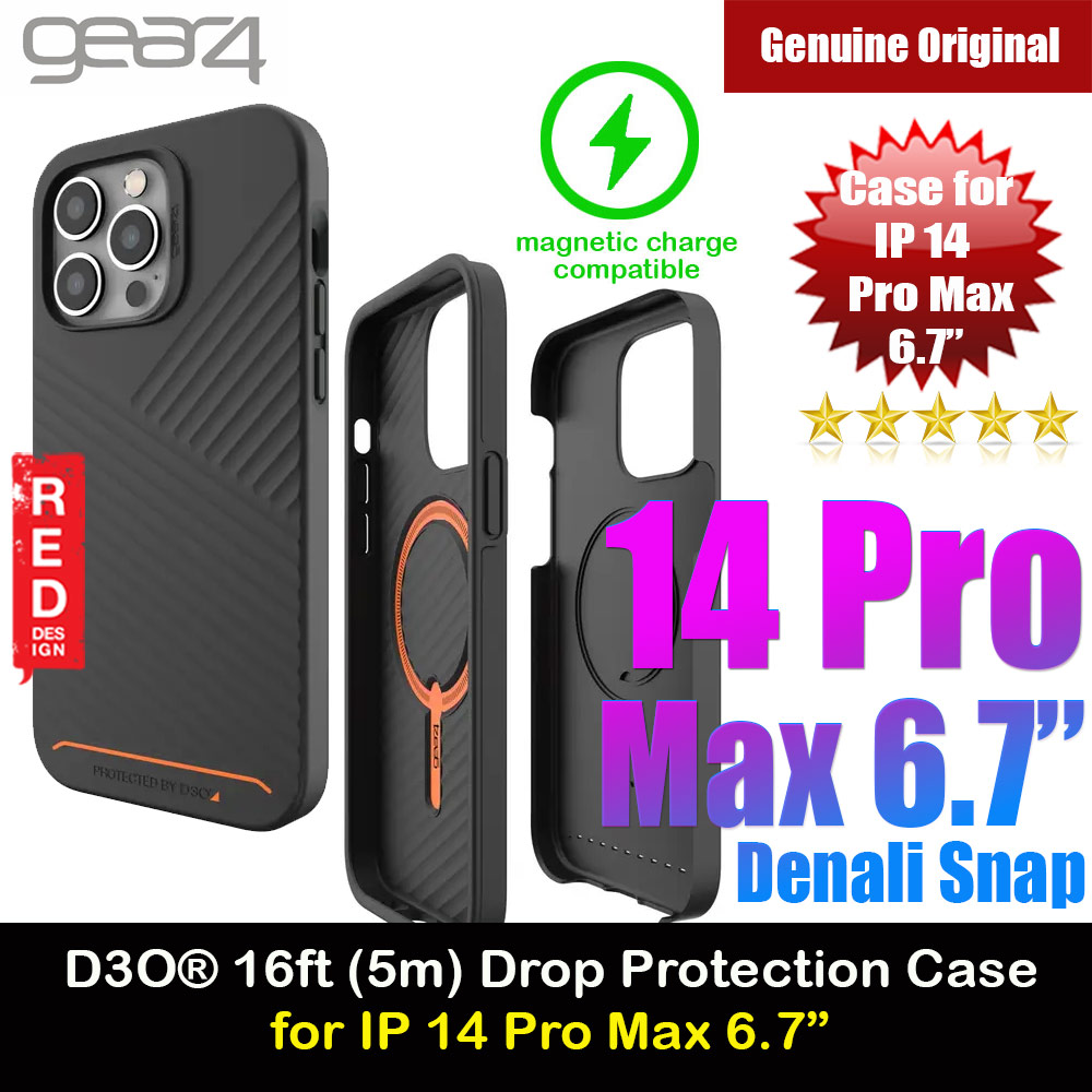Picture of Gear4 D3O® Denali Snap 5 meter Drop Protection Case with Magsafe Compatible for iPhone 14 Pro Max 6.7 (Black) Apple iPhone 14 Pro Max 6.7- Apple iPhone 14 Pro Max 6.7 Cases, Apple iPhone 14 Pro Max 6.7 Covers, iPad Cases and a wide selection of Apple iPhone 14 Pro Max 6.7 Accessories in Malaysia, Sabah, Sarawak and Singapore 