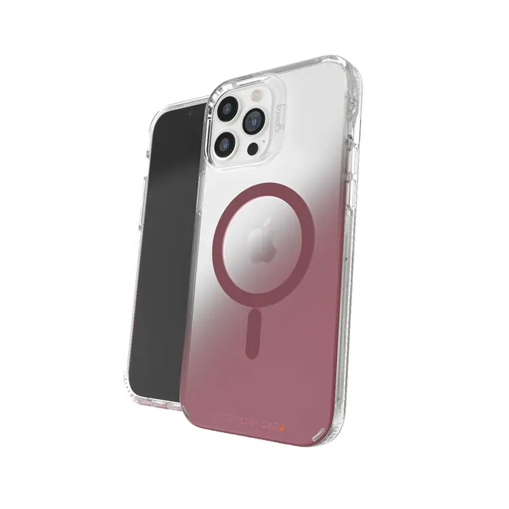 Picture of Apple iPhone 13 Pro 6.1  | Gear4 D30 Milan Snap Clear Impact Protection with MagSafe Compatibility for iPhone 13 Pro 6.1 (Rose)