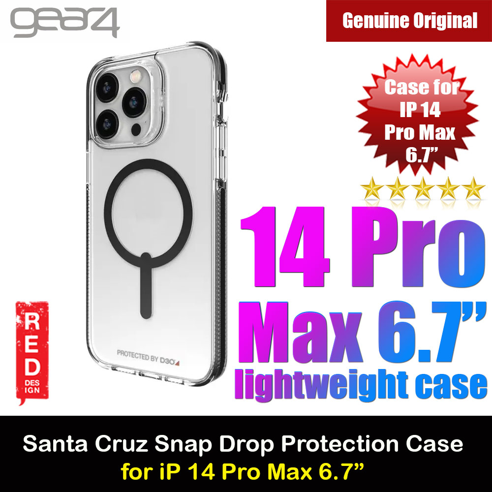 Picture of Gear4 Santa Cruz Snap D30 Drop Protection Lightweight Case with Magsafe Compatible for iPhone 14 Pro Max 6.7 (Black) Apple iPhone 14 Pro Max 6.7- Apple iPhone 14 Pro Max 6.7 Cases, Apple iPhone 14 Pro Max 6.7 Covers, iPad Cases and a wide selection of Apple iPhone 14 Pro Max 6.7 Accessories in Malaysia, Sabah, Sarawak and Singapore 