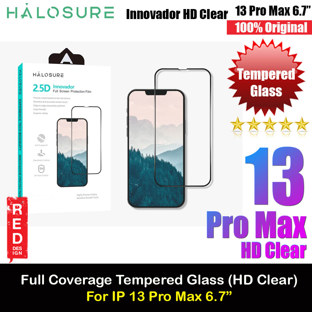 Picture of Halosure 2.5D Full Coverage Tempered Glass Screen Protector for Apple iPhone 13 Pro Max 6.7 (HD Clear) Apple iPhone 13 Pro Max 6.7- Apple iPhone 13 Pro Max 6.7 Cases, Apple iPhone 13 Pro Max 6.7 Covers, iPad Cases and a wide selection of Apple iPhone 13 Pro Max 6.7 Accessories in Malaysia, Sabah, Sarawak and Singapore 