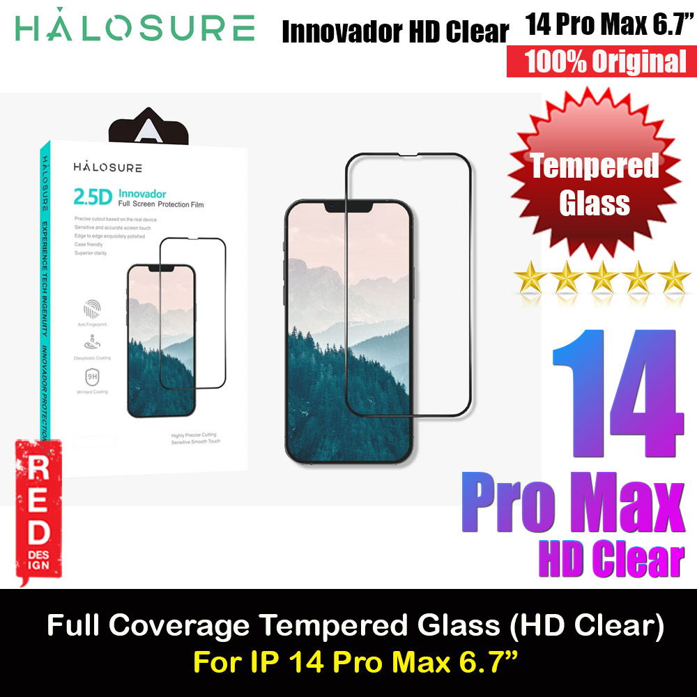 Picture of Halosure 2.5D Full Coverage Tempered Glass Screen Protector for Apple iPhone 14 Pro Max 6.7 (HD Clear) Apple iPhone 14 Pro Max 6.7- Apple iPhone 14 Pro Max 6.7 Cases, Apple iPhone 14 Pro Max 6.7 Covers, iPad Cases and a wide selection of Apple iPhone 14 Pro Max 6.7 Accessories in Malaysia, Sabah, Sarawak and Singapore 