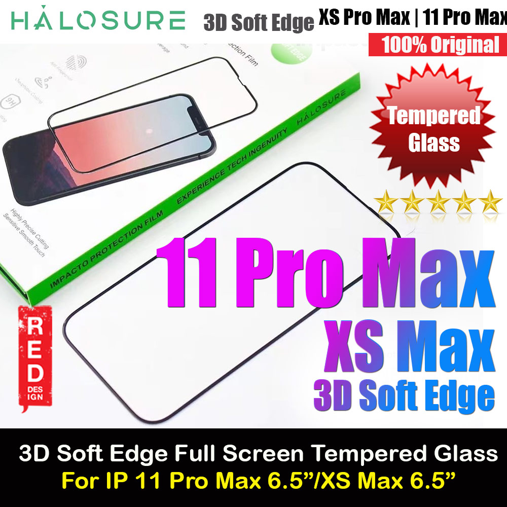 Picture of Halosure 3D Impacto Soft Edge Full Screen Tempered Glass Screen Protector for iPhone 11 Pro Max 6.5 XS Max 6.5 (Black) Apple iPhone 11 Pro Max 6.5- Apple iPhone 11 Pro Max 6.5 Cases, Apple iPhone 11 Pro Max 6.5 Covers, iPad Cases and a wide selection of Apple iPhone 11 Pro Max 6.5 Accessories in Malaysia, Sabah, Sarawak and Singapore 