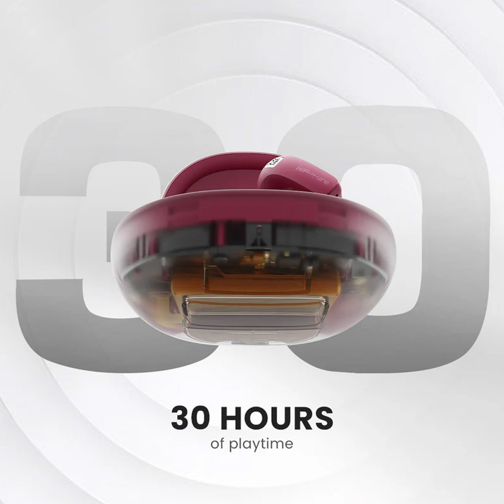 Picture of HiFuture Flybuds4 Ai Bluetooth 5.4 Comfort Fit TWS Earbuds Waterproof with ANC Noise Cancellation Ultra Bass Long Hours(Hot Pink)