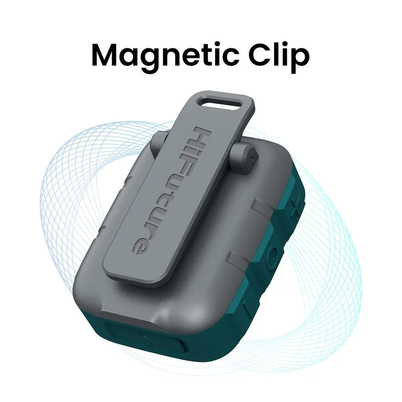 Picture of HiFuture Pocket S Mini Bluetooth Speaker Portable Wearable Clip Speaker IPX7 Waterproof Lightweight Travel Speaker - Black