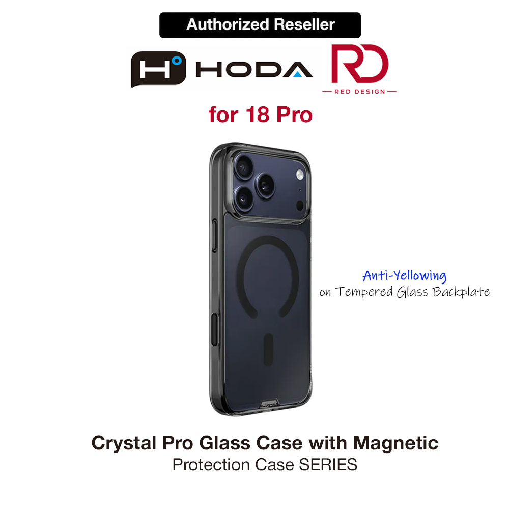 Picture of Hoda Crystal Pro Case with Military Standard MagSafe Enhanced with PureSurface TM with Camera Button for iPhone 18 Pro - ClearBlack Apple iPhone 18 Pro- Apple iPhone 18 Pro Cases, Apple iPhone 18 Pro Covers, iPad Cases and a wide selection of Apple iPhone 18 Pro Accessories in Malaysia, Sabah, Sarawak and Singapore
