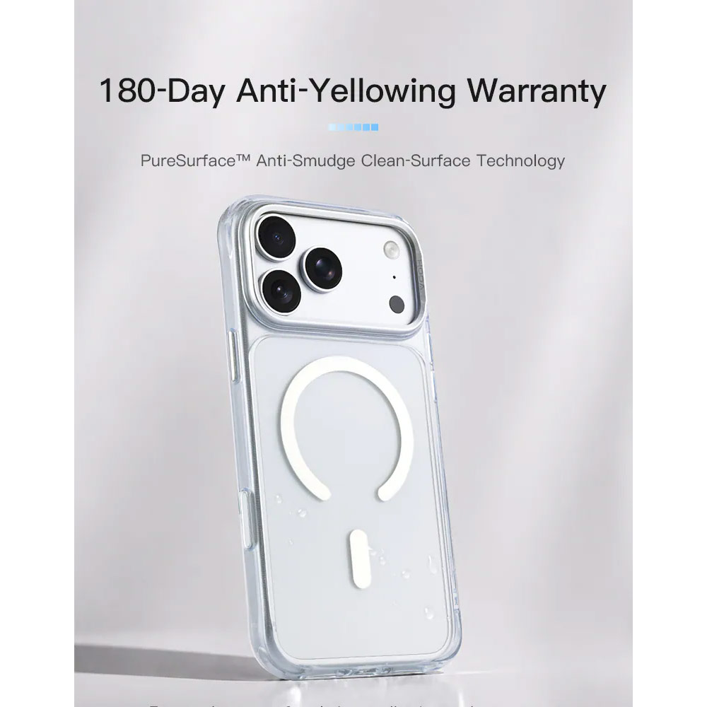 Picture of Apple iPhone 18 Pro Case | Hoda Crystal Pro Case with Military Standard MagSafe Enhanced with PureSurface TM with Camera Button for iPhone 18 Pro - Clear