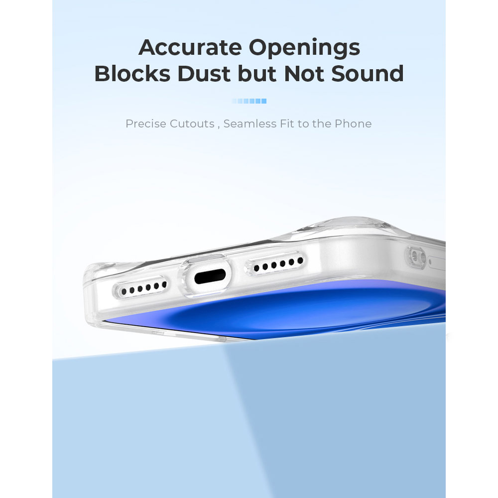 Picture of Apple iPhone 18 Pro Case | Hoda Crystal Pro Case with Military Standard MagSafe Enhanced with PureSurface TM with Camera Button for iPhone 18 Pro - Clear