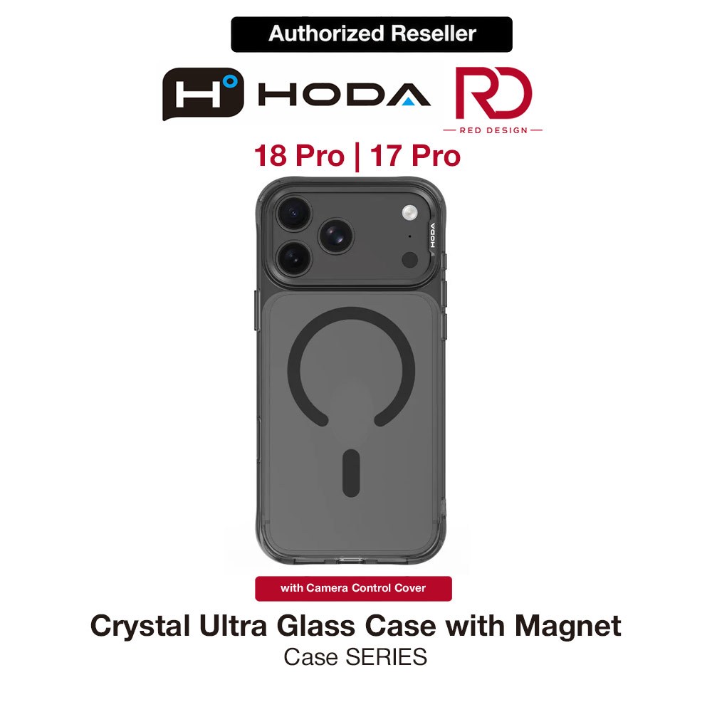 Picture of Hoda Crystal Ultra Case with Military Standard MagSafe  Pure Surface TM with Camera Button for iPhone 18 Pro - Clear Black Apple iPhone 18 Pro- Apple iPhone 18 Pro Cases, Apple iPhone 18 Pro Covers, iPad Cases and a wide selection of Apple iPhone 18 Pro Accessories in Malaysia, Sabah, Sarawak and Singapore