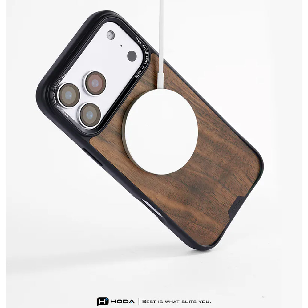 Picture of Apple iPhone 18 Pro Case | Hoda DIVERSE Case with Magnet for iPhone 18 Pro 17 Pro - WALNUT