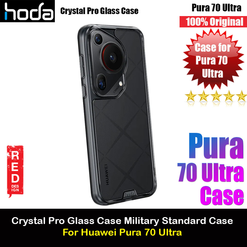 Picture of Hoda Crystal Pro Tempered Glass Black Plate Drop Protection Case for Huawei Pura 70 Ultra (Crystal Clear Black) Huawei Pura 70 Ultra- Huawei Pura 70 Ultra Cases, Huawei Pura 70 Ultra Covers, iPad Cases and a wide selection of Huawei Pura 70 Ultra Accessories in Malaysia, Sabah, Sarawak and Singapore 