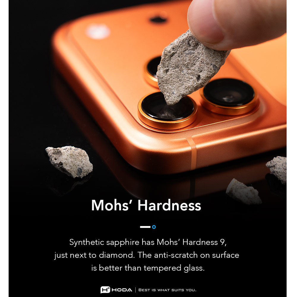 Picture of Apple iPhone 18 Pro Max | Hoda Sapphire Lens Protector for iPhone 18 Pro | 18 Pro Max with Helper - Black Titanium (3 Lens)