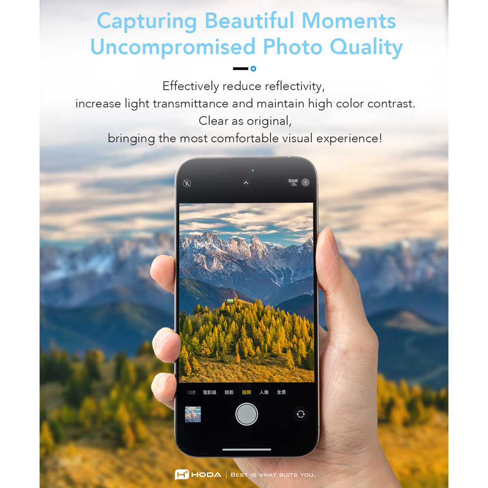 Picture of Apple iPhone 18 Pro Max | Hoda Sapphire Lens Protector for iPhone 18 Pro | 18 Pro Max with Helper - Black Titanium (3 Lens)