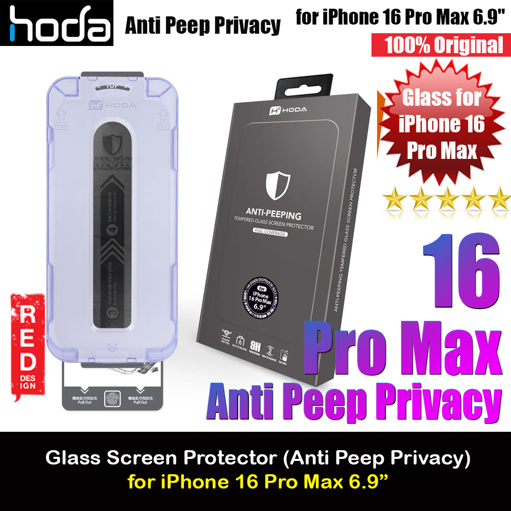 Picture of Hoda 0.33mm 2.5D Full Coverage Anti Peep Tempered Glass Screen Protector for iPhone 16 Pro Max 6.9 (Privacy) Apple iPhone 16 Pro Max 6.9- Apple iPhone 16 Pro Max 6.9 Cases, Apple iPhone 16 Pro Max 6.9 Covers, iPad Cases and a wide selection of Apple iPhone 16 Pro Max 6.9 Accessories in Malaysia, Sabah, Sarawak and Singapore 