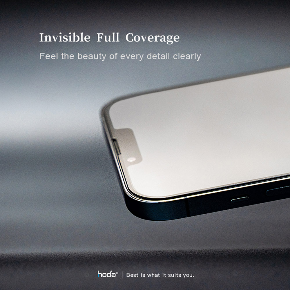 Picture of Apple iPhone 13 6.1 Screen Protector | Hoda 0.33mm 2.5D Full Coverage Tempered Glass Screen Protector for Apple iPhone 13 iPhone 13 Pro 6.1 (Anti Reflection)