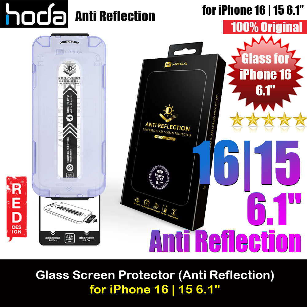 Picture of Hoda 0.33mm 2.5D Full Coverage Anti Reflection Tempered Glass Screen Protector for iPhone 16 6.1 iPhone 15 6.1 (Anti Reflection) Apple iPhone 15 6.1- Apple iPhone 15 6.1 Cases, Apple iPhone 15 6.1 Covers, iPad Cases and a wide selection of Apple iPhone 15 6.1 Accessories in Malaysia, Sabah, Sarawak and Singapore 