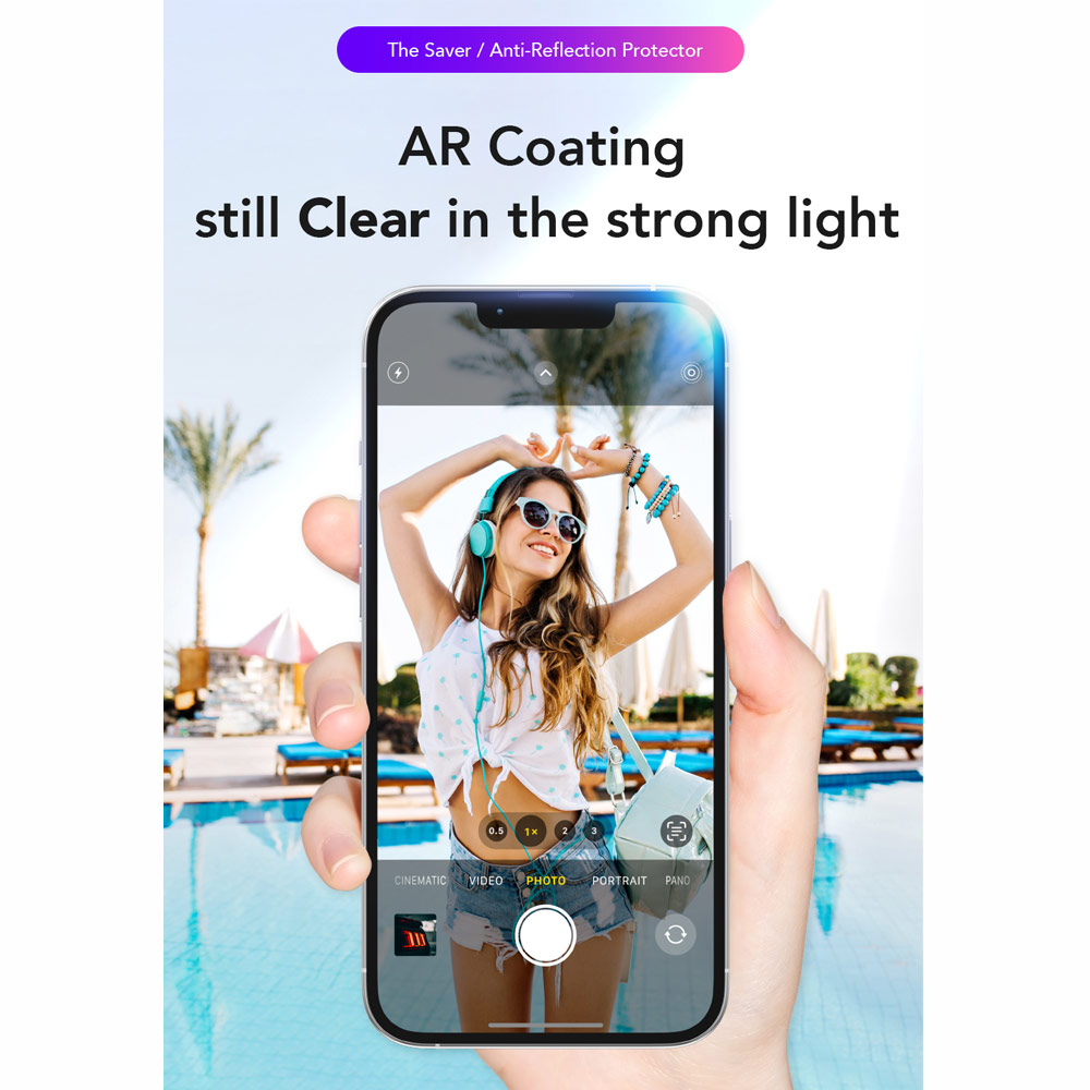 Picture of Apple iPhone 18 Pro Screen Protector | Hoda Matte Anti-Peeper Privacy 2ways with Anti Reflection Full Coverage Tempered Glass Screen Protector for iPhone 18 Pro DustFree Helper Lite Included - Privacy Matte