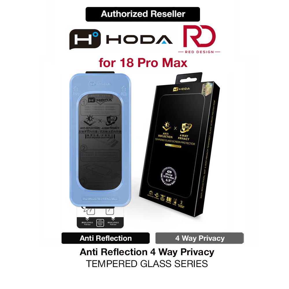 Picture of Apple iPhone 18 Pro Max Screen Protector | Hoda Anti-Peeper Privacy 360 Degree 4 ways with Anti Reflection Full Coverage Tempered Glass Screen Protector for iPhone 18 Pro Max Dust Free Helper Lite Included - Privacy
