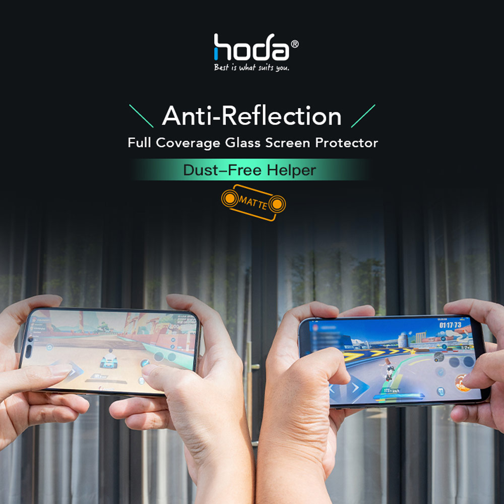Picture of Apple iPhone 18 Pro Max Screen Protector | Hoda Anti Reflection Matte Full Coverage Tempered Glass Screen Protector for iPhone 18 Pro Max Dust Free Helper Lite Included - Matte