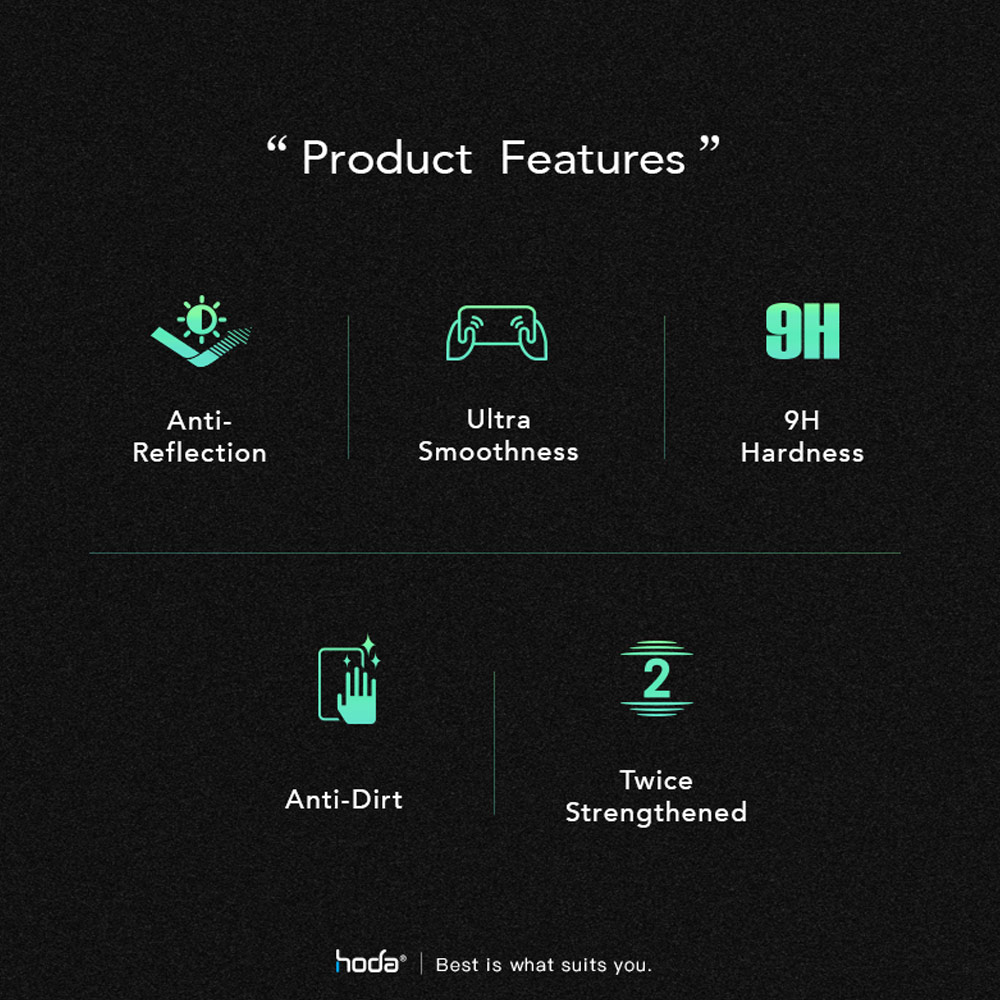 Picture of Apple iPhone 18 Pro Max Screen Protector | Hoda Anti Reflection Matte Full Coverage Tempered Glass Screen Protector for iPhone 18 Pro Max Dust Free Helper Lite Included - Matte
