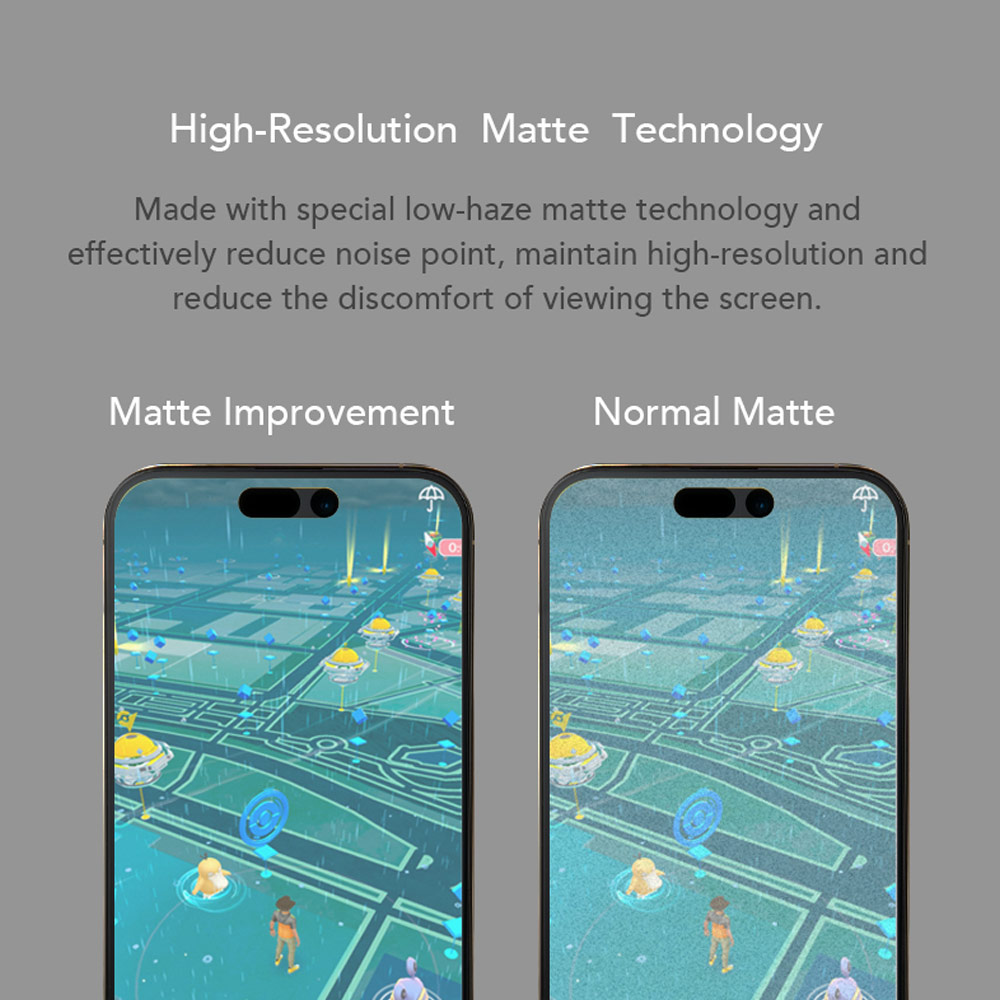 Picture of Apple iPhone 18 Pro Max Screen Protector | Hoda Anti Reflection Matte Full Coverage Tempered Glass Screen Protector for iPhone 18 Pro Max Dust Free Helper Lite Included - Matte