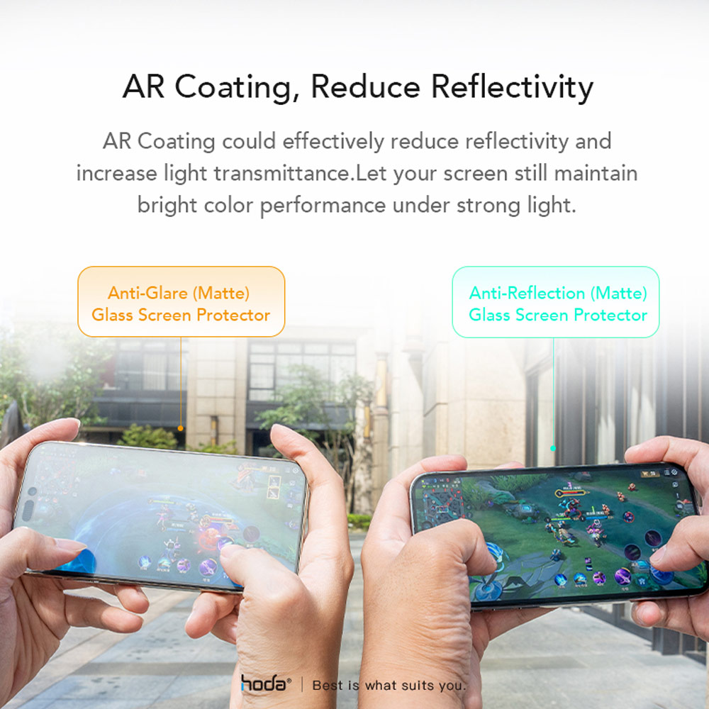 Picture of Apple iPhone 18 Pro Max Screen Protector | Hoda Anti Reflection Matte Full Coverage Tempered Glass Screen Protector for iPhone 18 Pro Max Dust Free Helper Lite Included - Matte