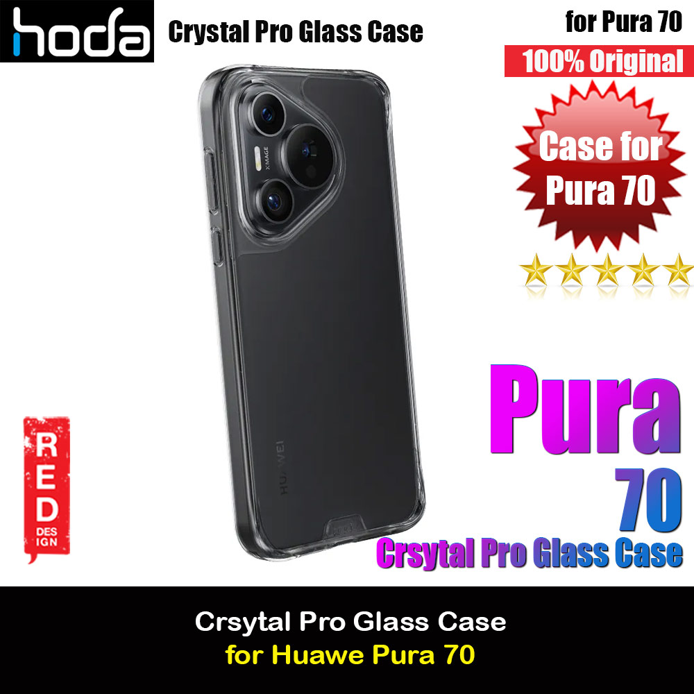 Picture of Hoda Crystal Pro Tempered Glass Black Plate Drop Protection Case for Huawei Pura 70  (Crystal Clear Black) Huawei Pura 70- Huawei Pura 70 Cases, Huawei Pura 70 Covers, iPad Cases and a wide selection of Huawei Pura 70 Accessories in Malaysia, Sabah, Sarawak and Singapore 