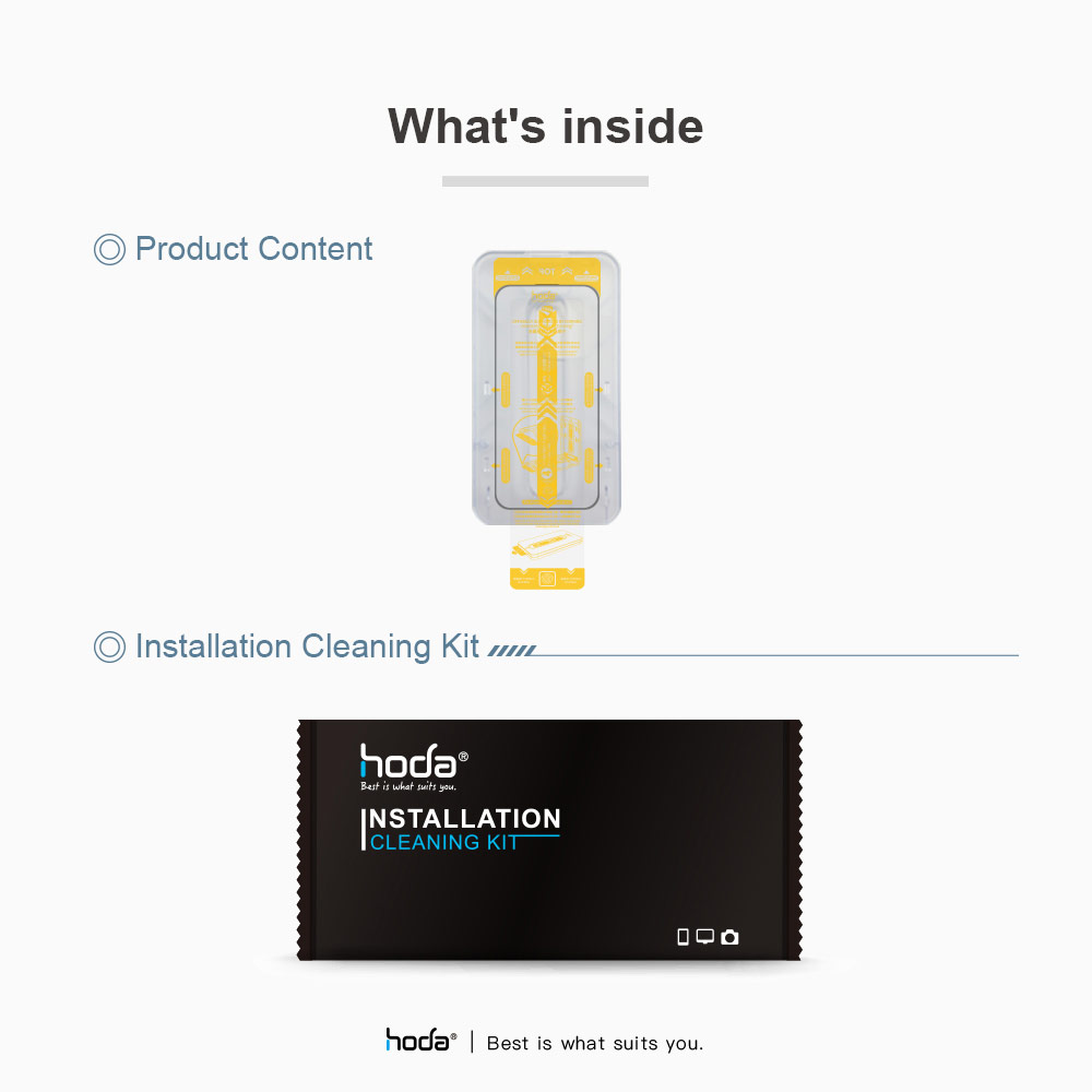 Picture of Apple iPhone 15 Pro 6.1 Screen Protector | Hoda 0.33mm 2.5D Full Coverage Tempered Glass Screen Protector for Apple iPhone 15 Pro 6.1 (Clear Black)