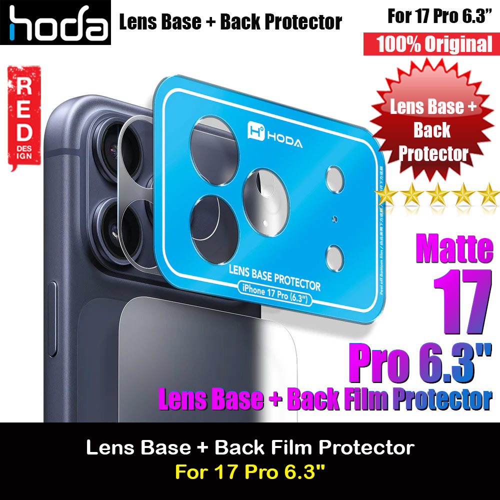 Picture of Hoda Lens Base Protector and Back Film Protector for iPhone 17 Pro 6.3 (Matte) Apple iPhone 17 Pro 6.3- Apple iPhone 17 Pro 6.3 Cases, Apple iPhone 17 Pro 6.3 Covers, iPad Cases and a wide selection of Apple iPhone 17 Pro 6.3 Accessories in Malaysia, Sabah, Sarawak and Singapore 