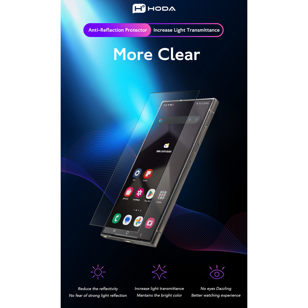 Picture of Samsung Galaxy S26 Ultra Screen Protector | Hoda Matte Anti Reflection Full Coverage Tempered Glass Screen Protector for Samsung Galaxy S26 Ultra (Matte)