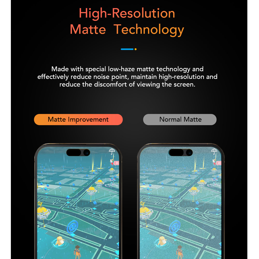 Picture of Apple iPhone 17 6.3 Screen Protector | Hoda Anti Glare Full Coverage Tempered Glass Screen Protector for iPhone 17 6.3 (Matte)