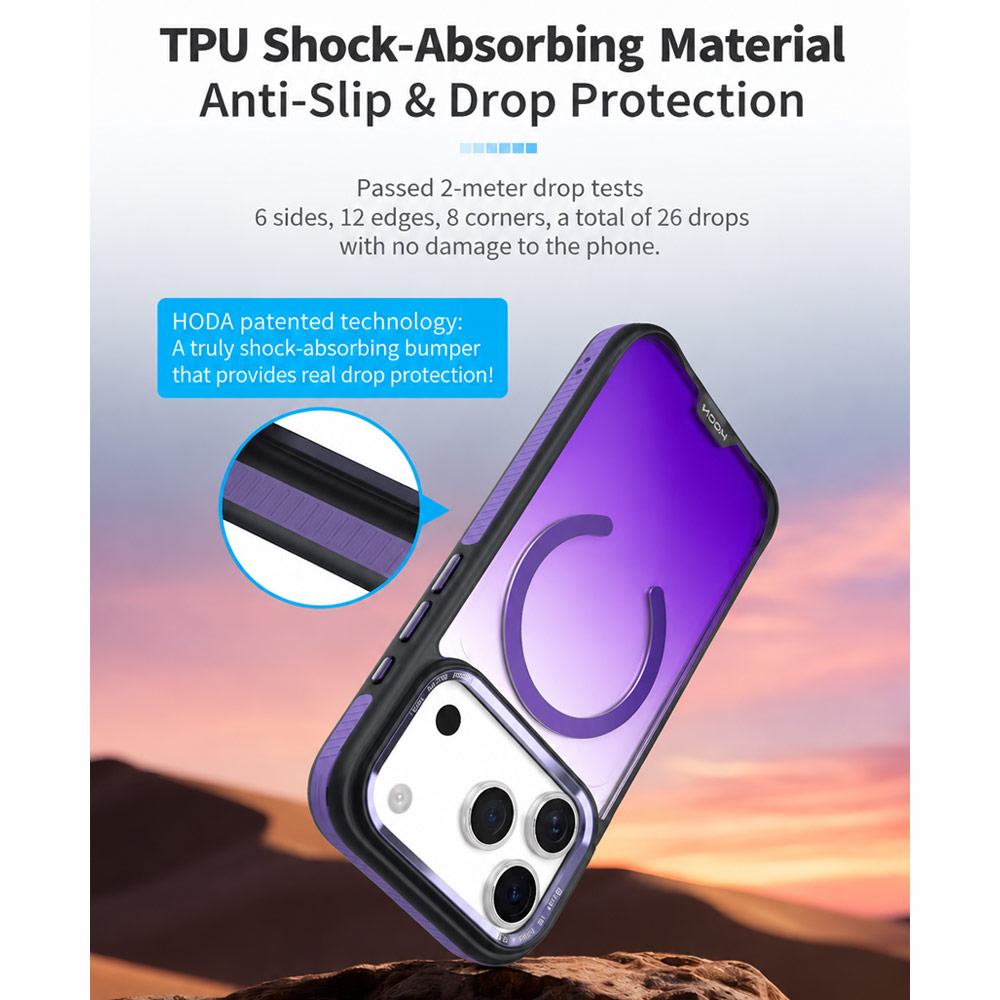 Picture of Apple iPhone 18 Pro Max Case | Hoda MultiColor Case with Magnet for iPhone 18 Pro Max 17 Pro Max - twipurple