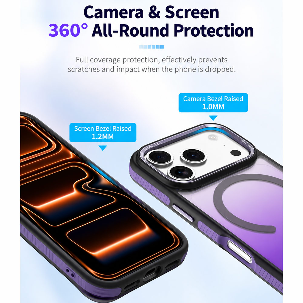 Picture of Apple iPhone 18 Pro Max Case | Hoda MultiColor Case with Magnet for iPhone 18 Pro Max 17 Pro Max - twipurple