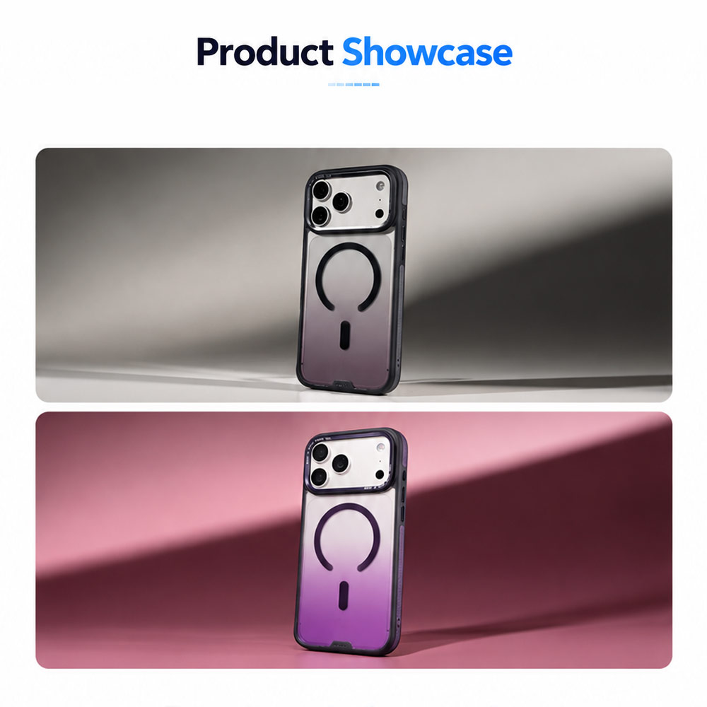 Picture of Apple iPhone 18 Pro Max Case | Hoda MultiColor Case with Magnet for iPhone 18 Pro Max 17 Pro Max - twipurple