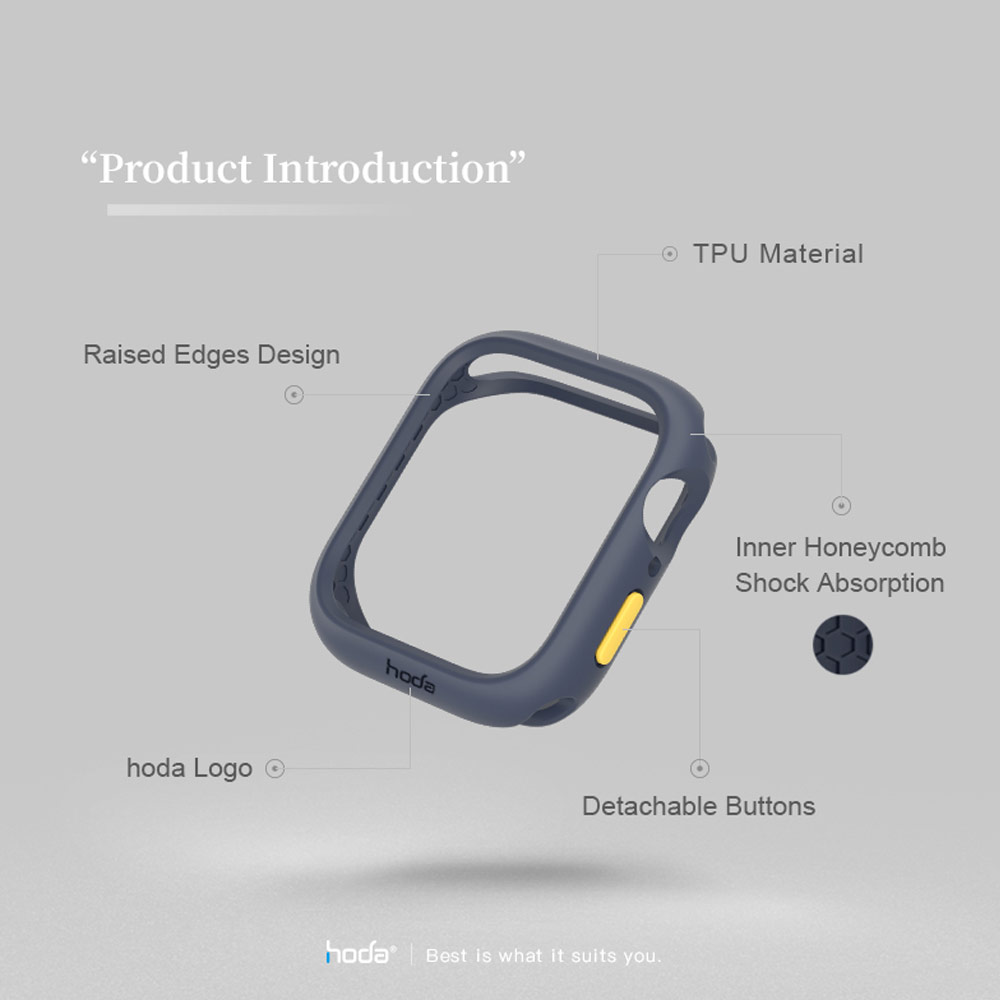 Picture of Apple Watch 41mm Case | Hoda Rough Case Apple Watch 41mm Series 7 Protection Case (Matte)