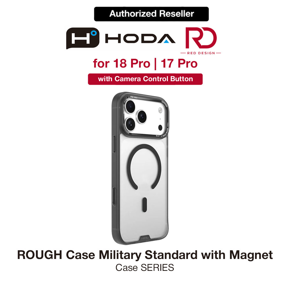 Picture of Hoda ROUGH Case Military Standard MagSafe Enhanced with PureSurfaceTM with Camera Button for  iPhone 18 Pro - Matte Black Apple iPhone 18 Pro- Apple iPhone 18 Pro Cases, Apple iPhone 18 Pro Covers, iPad Cases and a wide selection of Apple iPhone 18 Pro Accessories in Malaysia, Sabah, Sarawak and Singapore
