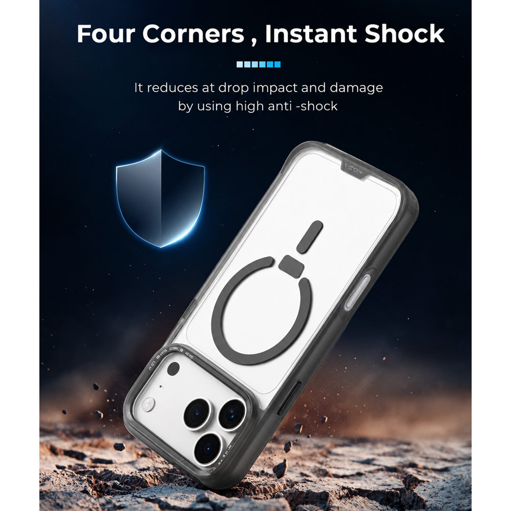 Picture of Apple iPhone 18 Pro Case | Hoda ROUGH Case Military Standard MagSafe Enhanced with PureSurfaceTM with Camera Button for  iPhone 18 Pro - Matte
