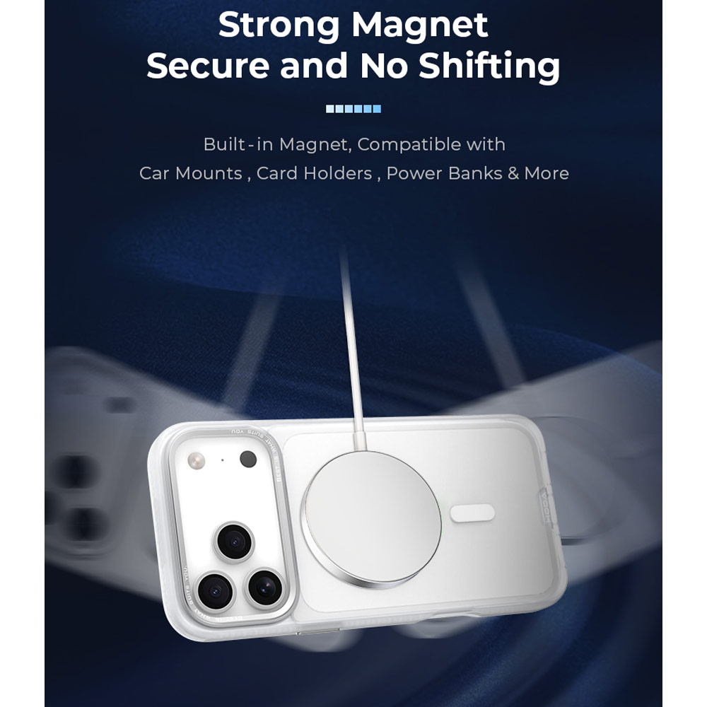 Picture of Apple iPhone 18 Pro Case | Hoda ROUGH Case Military Standard MagSafe Enhanced with PureSurfaceTM with Camera Button for  iPhone 18 Pro - Matte