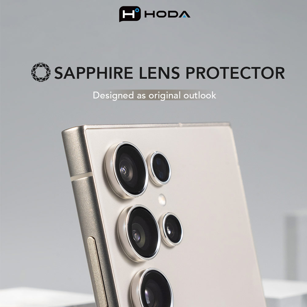 Picture of Samsung Galaxy S25 Ultra  | Hoda Sapphire Lens Protector for Samsung Galaxy S25 Ultra (5PCS Titanium Black)