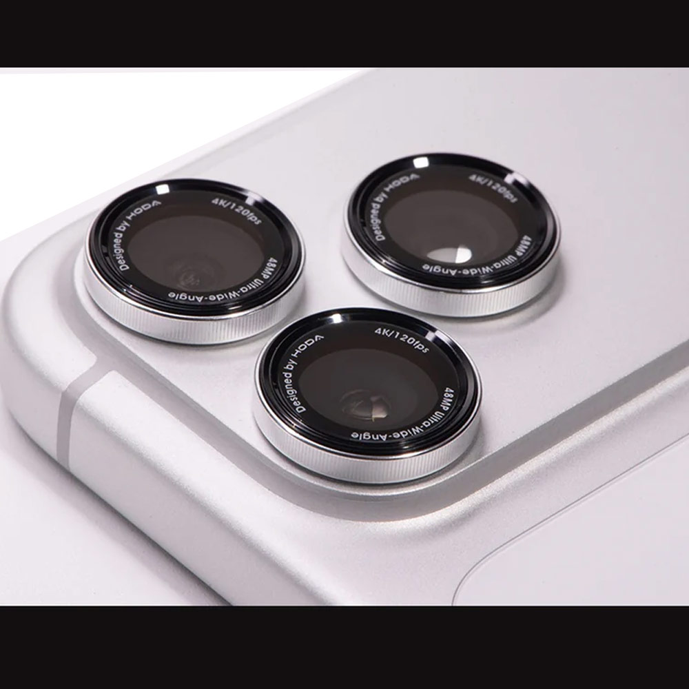 Picture of Apple iPhone 17 Pro 6.3  | Hoda Sapphire Lens Protector Monocular Like Design for iPhone 17 Pro Max 6.9 17 Pro 6.3  (3PCS Silver)