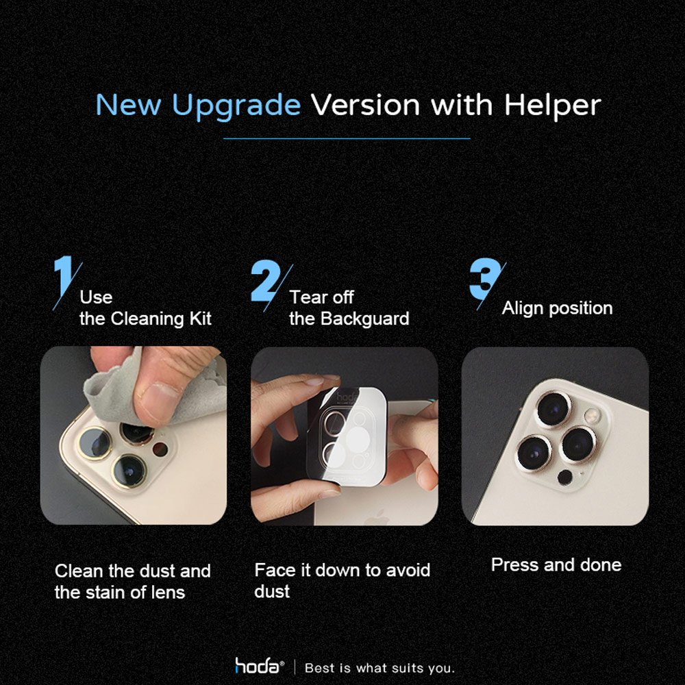 Picture of Apple iPhone 14 Plus 6.7  | Hoda Sapphire Lens Protector for iPhone 14 6.1 iPhone 14 Plus 6.7  (2PCS Purple)