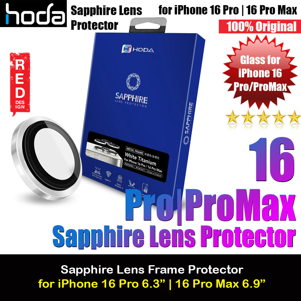 Picture of Hoda Sapphire Lens Protector for iPhone 16 Pro 6.3 iPhone 16 Pro Max 6.9  (3PCS White Titanium) Apple iPhone 16 Pro 6.3- Apple iPhone 16 Pro 6.3 Cases, Apple iPhone 16 Pro 6.3 Covers, iPad Cases and a wide selection of Apple iPhone 16 Pro 6.3 Accessories in Malaysia, Sabah, Sarawak and Singapore 