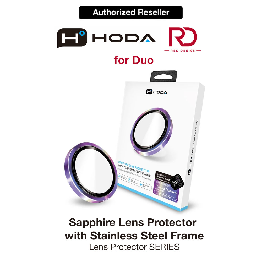 Picture of Hoda Sapphire Lens Protector Glossy two color Stainless Steel For iPhone Duo - Flamed Titanium 2pcs Apple iPhone Duo- Apple iPhone Duo Cases, Apple iPhone Duo Covers, iPad Cases and a wide selection of Apple iPhone Duo Accessories in Malaysia, Sabah, Sarawak and Singapore 