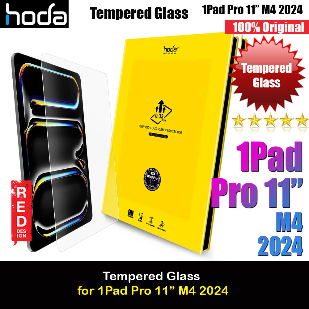Picture of Hoda 0.33mm Full Coverage Tempred Glass Screen Protector for iPad Pro 11" M4 5th Gen  2024 (Clear) Apple iPad Pro 11 M4 2024- Apple iPad Pro 11 M4 2024 Cases, Apple iPad Pro 11 M4 2024 Covers, iPad Cases and a wide selection of Apple iPad Pro 11 M4 2024 Accessories in Malaysia, Sabah, Sarawak and Singapore 