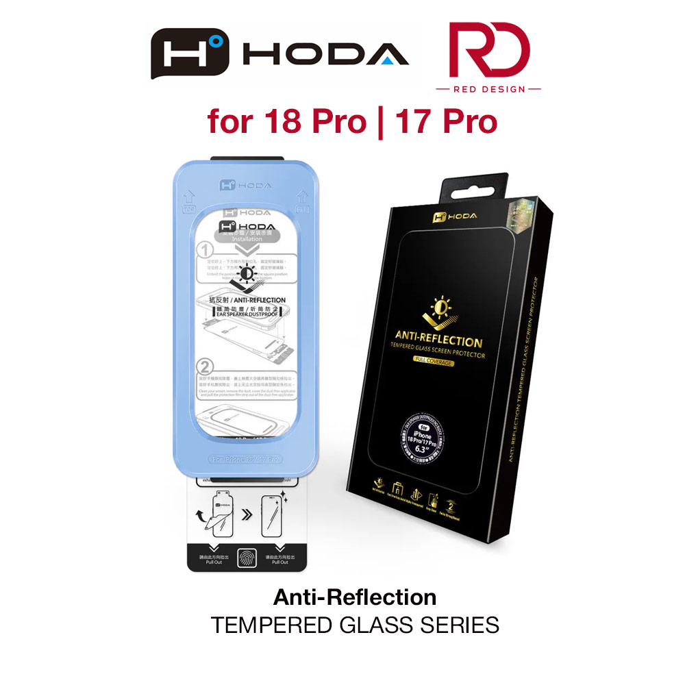 Picture of Apple iPhone 18 Pro Screen Protector | Hoda Full Coverage Tempered Glass Screen Protector for iPhone 18 Pro with Dust-Free Helper - Anti Reflection Flagship