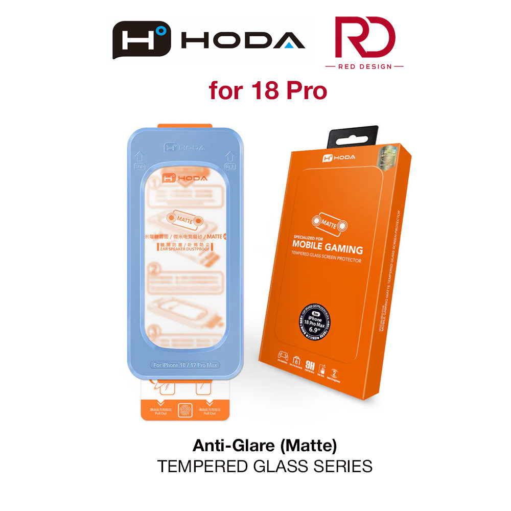 Picture of Apple iPhone 18 Pro Screen Protector | Hoda Full Coverage Tempered Glass Screen Protector for iPhone 18 Pro with Dust-Free Helper - Matte - Matte