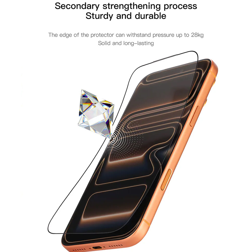 Picture of Apple iPhone 18 Pro Max Screen Protector | Hoda Full Coverage Tempered Glass Screen Protector for iPhone 18 Pro Max with Dust-Free Helper - Matte