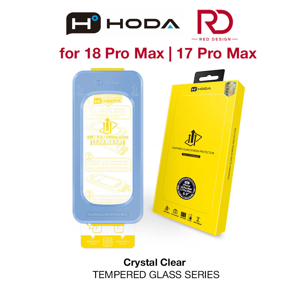 Picture of Apple iPhone 18 Pro Max Screen Protector | Hoda Full Coverage Tempered Glass Screen Protector for iPhone 18 Pro Max iPhone 17 Pro Max with Dust Free Helper - Clear
