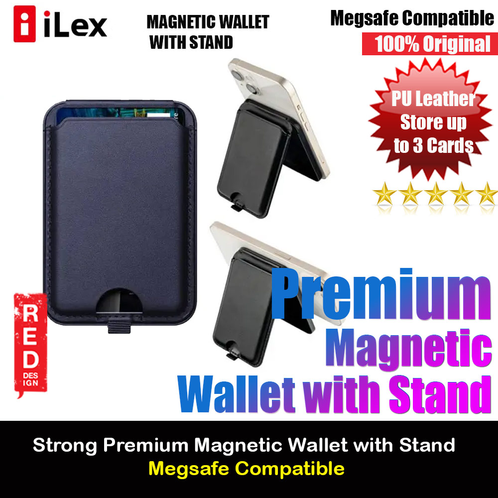 Picture of iLex Premium PU Leather Snap Magnetic Magsafe Compatible Wallet and Stand Kickstand Card Holder Phone Stand PU Leather (Navy) Apple iPhone 15 Pro Max 6.7- Apple iPhone 15 Pro Max 6.7 Cases, Apple iPhone 15 Pro Max 6.7 Covers, iPad Cases and a wide selection of Apple iPhone 15 Pro Max 6.7 Accessories in Malaysia, Sabah, Sarawak and Singapore 